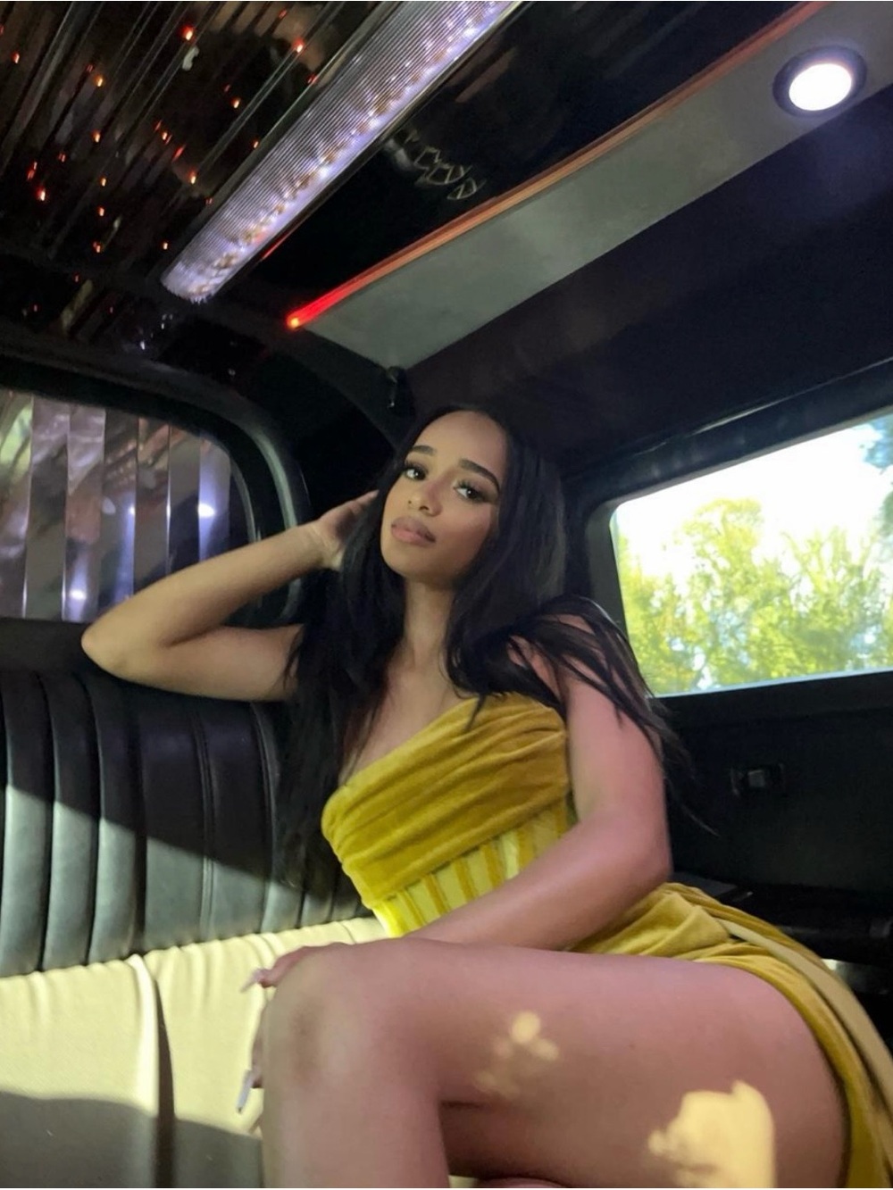 Yellow Velvet Maxi Dress - Strapless Luxe Style